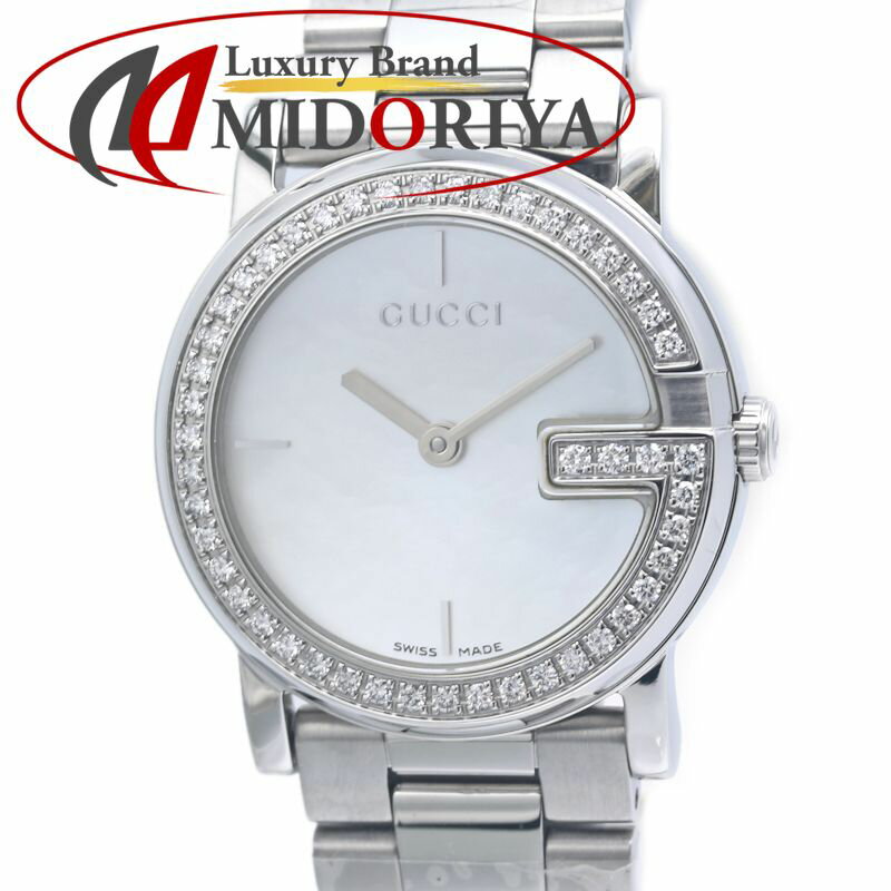 gucci///////////////\\\\\\\\\\\\\\\\\\\\\\\\\\\\\\\' - GUCCI グッチ Gラウンド ベゼルダイヤモンド YA101510 101L【未使用】腕時計 レディース ステンレススチール /40361