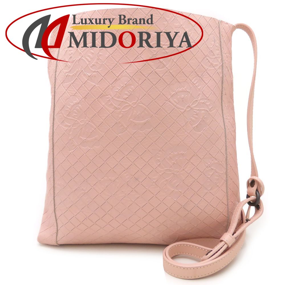 Rakuten - BOTTEGAVENETA ボッテガヴェネタ イントレッチオミラージュ パピヨン ショルダーバッグ レザー ピンク レディース /353259【中古】