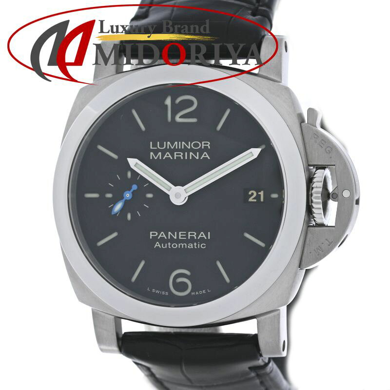 PANERAI パネライ ルミノール マリーナ クアランタ PAM01372 A番【2026年正規店購入】【中古】腕時計 メンズ ステンレススチールxアリゲーター /40567
