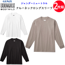 2枚組 まとめ買い クルーネックロングスリーブ グンゼ ボディーワイルド 抗菌防臭加工 天竺 綿100% コットン100% ジャケット対応 オールシーズン 長袖...