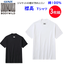 3枚組 まとめ買い グンゼ ボディーワイルド Tシャツ 丸首 メンズ ジャケット対応 汗ジミ対策 クルーネック 襟高 綿 汚れにくい 上質 ビジネス カジュア ...