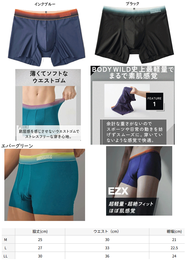 メール便発送 グンゼ ボディーワイルド 超軽量...の紹介画像2