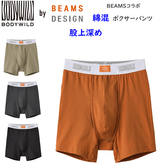Gunze - メール便発送 グンゼ BODY WILD ボクサーパンツ メンズ オールシーズン BEAMS DESIGN オーガニックコットン 綿混 股上深め 無地 カジュアル 下着 パンツ 肌着 前あき BODY WILD ボディワイルド GUNZE BWL353B 父の日 プレゼント 楽天 通販 メール便送料込み