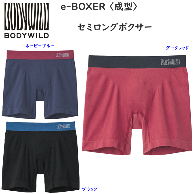 Gunze - メール便発送 ボクサーブリーフセミロングボクサー 腰ゴムカラー切替 e-BOXER 立体成型 シームレス 抗菌防臭 前とじメンズ シンプル ボクサー 父の日 プレゼント ギフト BWS612A 楽天 通販 メール便送料込み