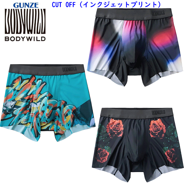 Gunze - メール便発送 グンゼ ボディワイルド ボクサーブリーフ DESIGN インクジェットプリント 前とじ メンズ GUNZE BODY WILD 下着 紳士 肌着 ボクサー シンプル ボクサー 父の日 プレゼント ギフト BWA200A 楽天 通販 メール便送料込み