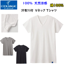 メール便発送 グンゼ メンズ 100%天然冷感 汗取り Vネック Tシャツ 丈短め 消臭力インナー GUNZE COOLMAGIC クールマジック V首 半袖Tシャツ 下着 紳士 肌着 父の日 敬老の日 プレゼント インナーウエア MCA512 MCA512H SS 春夏 新作 楽天 通販 メール便送料込み