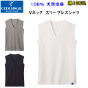 メール便発送 グンゼ メンズ 100%天然冷感 Vネック スリーブレスシャツ 消臭力インナー GUNZE COOLMAGIC クールマジック ノースリーブ シャ...