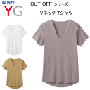 メール便発送 メンズ Vネック Tシャツ カットオフ 半袖 グンゼ YG GUNZE ワイジー 抗菌防臭 柔らかな風合い ストレッチ 抗菌防臭加工 M-LL 紳士 下着 肌着 CUT OFF 父の日 プレゼント 定番 YN2515 新作 楽天 通販 メール便送料込み