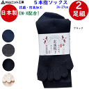 メール便発送 5本指ソックス 紳士用 24-27cm オールシーズン 靴下 抗菌 防臭加工 コーマパークリン採用 EMソックス EM配合 ギフト プレゼント 母...