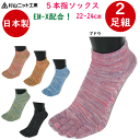 2足組 まとめ買い メール便発送 5本指ソックス スニーカーソックス 婦人用 22-24cm オールシーズン 靴下 抗菌 防臭加工 EM ギフト プレゼント 母の日 敬老の日 クリスマス 耐久性 杉山ニット工業 日本製 レディース くつ下 健康ソックス 楽天 通販 送料込み