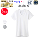 3枚組 まとめ買い グンゼ GUNZE 快適工房 綿100% 半袖 丸首 シャツ S M L LL コットン100% 良質綿 快適設計 抗菌防臭 半袖 クルーネック Tシャツ 2color メンズ 下着 紳士 肌着 定番 父の日 敬老の日 介護 プレゼント KQ5014 楽天 通販 上質 快適 送料込み(4)