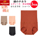 3枚組 まとめ買い グンゼ ホットマジック 綿のチカラ はらまき付 ショーツ 発熱綿 暖か 綿混 HOTMAGIC カットオフ 起毛 レディース 肌着 下着 ヒ...