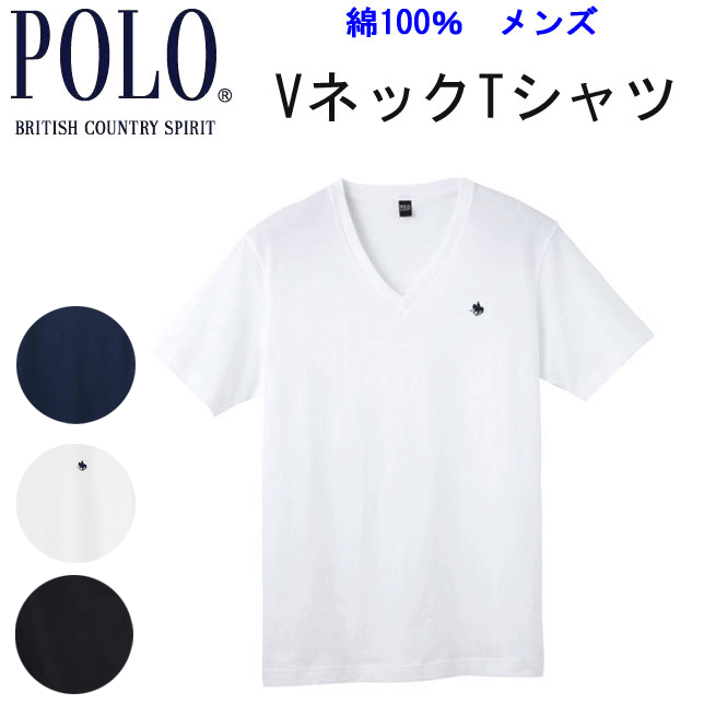 楽天キレイ目カジュアル・フェイズメール便発送 メンズ 半袖 Tシャツ POLO BCS ポロ VネックTシャツ 綿100％ 天竺 M-LL POLO BCS ブランド メンズ 下着 紳士 肌着 父の日 敬老の日 ギフト プレゼント コットン100％ V首 ワンポイント ロゴ刺繍 インナーウエア PBM315 定番 新作 定番 楽天 通販 送料込み