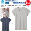 3枚組 まとめ買い グンゼ アセドン クールマジック メンズ VネックTシャツ 汗取りパッド付き 短袖 ベア天竺素材 吸放湿 吸汗速乾 抗菌防臭加工 GUNZE COOLMAGIC クール メンズ下着 紳士 肌着 父の日 プレゼント MCA612 楽天 通販 送料込み