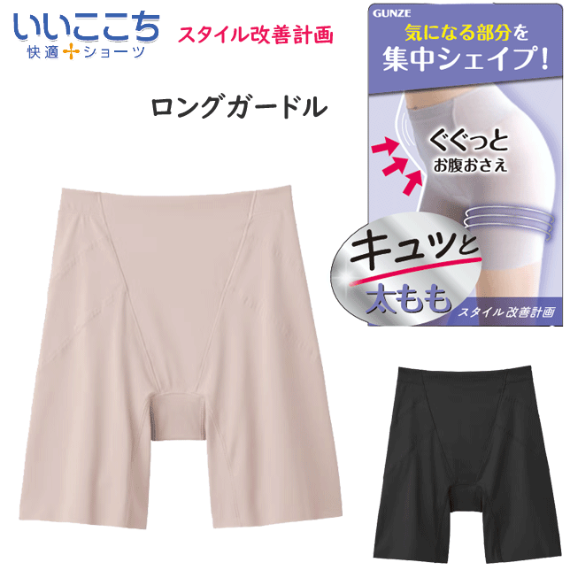 メール便発送 グンゼ レディース ひざ上丈 ロングガードル 裾カットオフ 股上深め 太ももからヒップまでしっかりサポー GUNZE 肌着 いいここち 快適ショーツ インナー 下着 HZ4963 定番 母の日 敬老の日 プレゼント 女性 楽天 通販 メール便送料込み