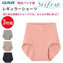 3枚組 まとめ買い グンゼ セルフェア 吸水パッド用 レギュラーショーツ レディース 完全無縫製 消臭加工付き GUNZE 肌着 レディース インナー 下着 レ...