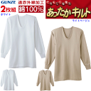 2枚組 まとめ買い グンゼ GUNZE 保温平台あったかキルト メンズ 長袖U首 綿100% 遠赤外線加工 保温力 保温肌着 厚手 あったか 長袖シャツ 下着 肌着 父の日 敬老の日 介護 プレゼント RP63102 楽天 通販 インナーウエア アンダーウエア AW 秋冬 送料込み