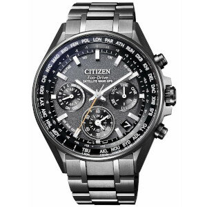【 CITIZEN ATTESA 】 シチズン アテッサ ダイレクトフライト エコ ドライブ ワン クロノグラフ ブラック チタン 腕時計 メンズ ソーラー 衛星 電波 GPS 防水 ブランド 時計 50代 40代 30代 20代 男性用 CC4004-58E 【 国内正規品 】