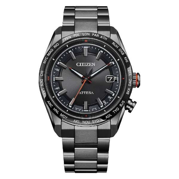 シチズン｜CITIZENATTESA（アテッサ）光発電エコ・ドライブ電波時計［ソーラー電波時計］ACT Line Black Titanium Series CB0286-61E