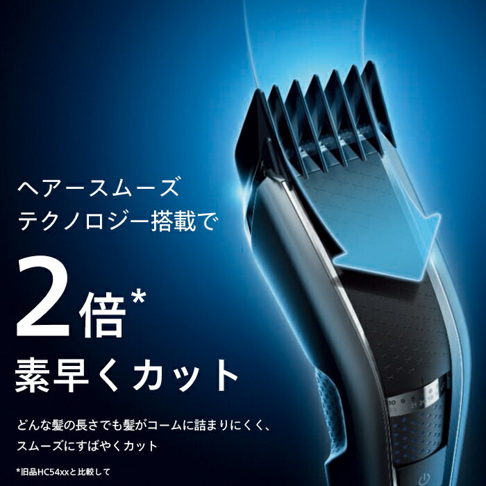 バリカン フィリップス ヘアーカッター 5000シリーズ HC5690/60 送料無料 散髪 セルフカット メンズ 男性用 キッズ 子供用 防水 正規品 純正品 ギフト プレゼントphilips 2