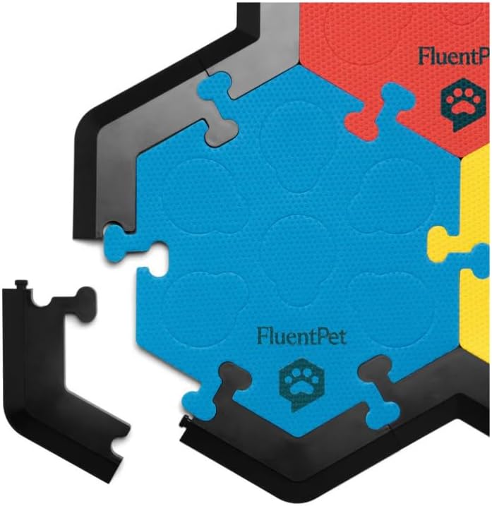 FluentPet フレームパック｜HexTile専用 FluentPetの六角形タイルをもっと使いやすくする、タイル用フレームです。タイルの周囲に取り付けてお使いください。 セット内容 外周用フレーム12個、内側用フレーム8個。カラー：ブラック。 対応する商品 FluentPetの六角形タイル（HexTile）専用です。タイルや録音ボタンは、このフレームパックに含まれません。