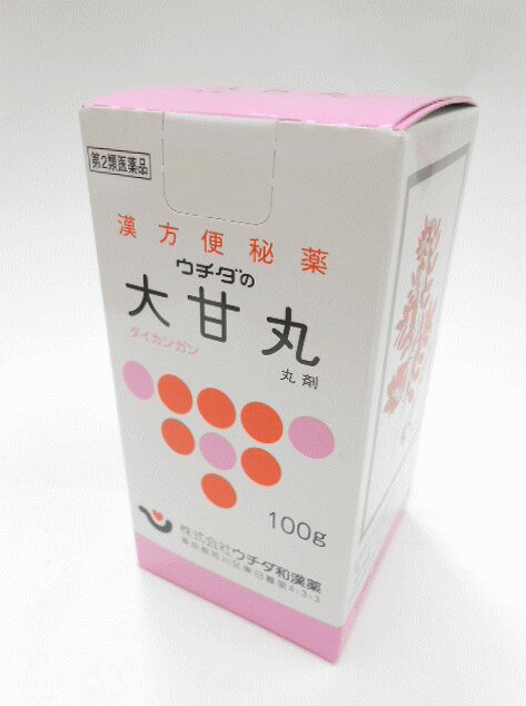 お買い上げいただける個数は1個までです医薬品販売にともなう注意 ご相談ダイオウとカンゾウ配合の便秘薬 【効能・効果】　便秘 【用法・用量】　成人1日2回、1回10丸〜20丸を食前又は食間あるいは就寝前に服用 【成分】　40丸中生薬末2.941g（ダイオウ末10，カンゾウ末5） 1．本剤を服用している間は、次の第2類医薬品を服用しないでください。 　　他の瀉下剤(下剤) 2．授乳中の人は本剤を服用しないか、本剤を服用する場合は授乳を避けてください。 1．次の人は服用前に医師または薬剤師に相談すること。　(1)医師の治療を受けている人　(2)妊娠または妊娠していると思われる婦人　(3体の虚弱な人(体力の衰えている人、体の弱い人)　(4)胃腸が弱く下痢しやすい人 2．次の場合は、直ちに服用を中止し、この文書を持って医師又は薬剤師に相談すること。 　(1)服用後、次に症状があらわれた場合 関係部位 症状 消化器 はげしい腹痛を伴う下痢、腹痛 　(2)5〜6日間服用しても症状がよくならない場合 3．次の症状があらわれることがあるので、このような症状の継続又は増強が見られた場合には、服用を中止し、医師又は薬剤師に相談してください。 　　下痢　本品は第2類医薬品です。使用上の注意をよく読んでご使用ください。 第2類医薬品に関するお問合せはこちら TEL:06-6673-1055 E-mail:info@mikawaph.com 広告文責 （有）ミカワ薬局　06-6673-1055 E-Mail:info@mikawaph.com メーカー （株）ウチダ和漢薬　東京都中央区日本橋本町4-2-8 製造国 日本 区分 第2類医薬品 JAN：4987359200281 保管及び取り扱いに関する注意 （1）直射日光の当たらない湿気の少ない涼しい所に密栓して保管すること。 （2）小児の手の届かない所に保管すること。 （3）他の容器に入れ替えないこと。（誤用の原因になったり品質が変わる。） 会社情報 問い合わせ先 株式会社ウチダ和漢薬 03-3806-4141 9：00〜17：30（土，日，祝日を除く） 製造販売元住所等 株式会社ウチダ和漢薬 新潟県上越市大潟区蜘ケ池1755-3 文責：有限会社ミカワ薬局　　　薬剤師：川辺隆子使用期限：使用期限まで半年以上あるものをお送りします医薬品販売に関する記載事項