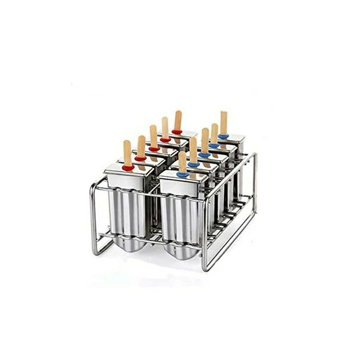 Ice-Makers - 期間限定200円クーポン 製氷皿 アイスポップモールド 10個取 DIYモールド 製氷ツール 製 アイスキャンデー アイスキャンディーメーカー アイスキャンディー型 製氷皿 製氷器 製菓道具 蓋付き 家庭用 DIY 手作り 製菓道具 ステンレス製