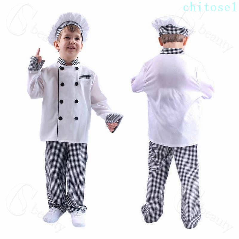ハロウィン コスプレ衣装 キッズ 男の子 女の子 子供用 シェフ コック 料理人 ハロウィーン仮装 演出 舞台劇 Cosplayパーティー コスチューム 学園祭 文化祭 ハロウィン子供服 仮装