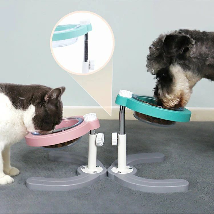 Tableware - 購入2点で5%OFF 食器 給食器 ペット用品 猫 犬 猫ボウル 犬猫用 20cm調整可能 滑り止め フードボウル 傾斜フードボウル 高さ18 phoebehou スタンド ガラスボウル 器台 えさ皿 食べやすい 餌入れ 水入れ 取り外し可能 洗いやすい