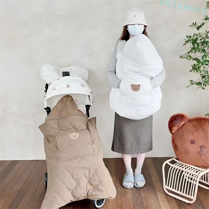 Nursing Belts - 購入2点で5%OFF ベビーケープ ベビーカー 防寒ケープ 防寒カバー 抱っこ紐 ブランケット あったか素材 ポケット付き phoebehou フード付き 抱っこひも 毛布 ベビー用品 育児用品 出産祝い 保育園 お世話グッズ 肌にやさしい