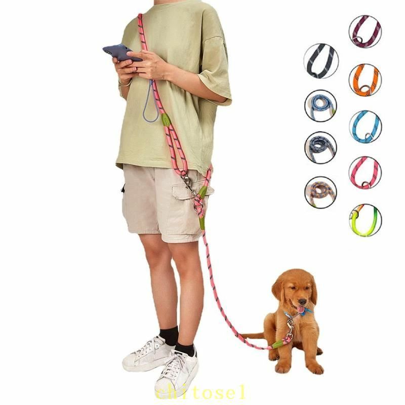 購入2点で5%OFF 牽引ロープ ブラック 犬 小型犬 中型犬 大型犬 お散歩グッズ プレゼント ギフト リード 肩掛け 2.5m 反射 持ちやすい 長い お出掛け 耐久性 ドッグリード イヌ 使いやすい ピンク ブルー オレンジ phoebehou