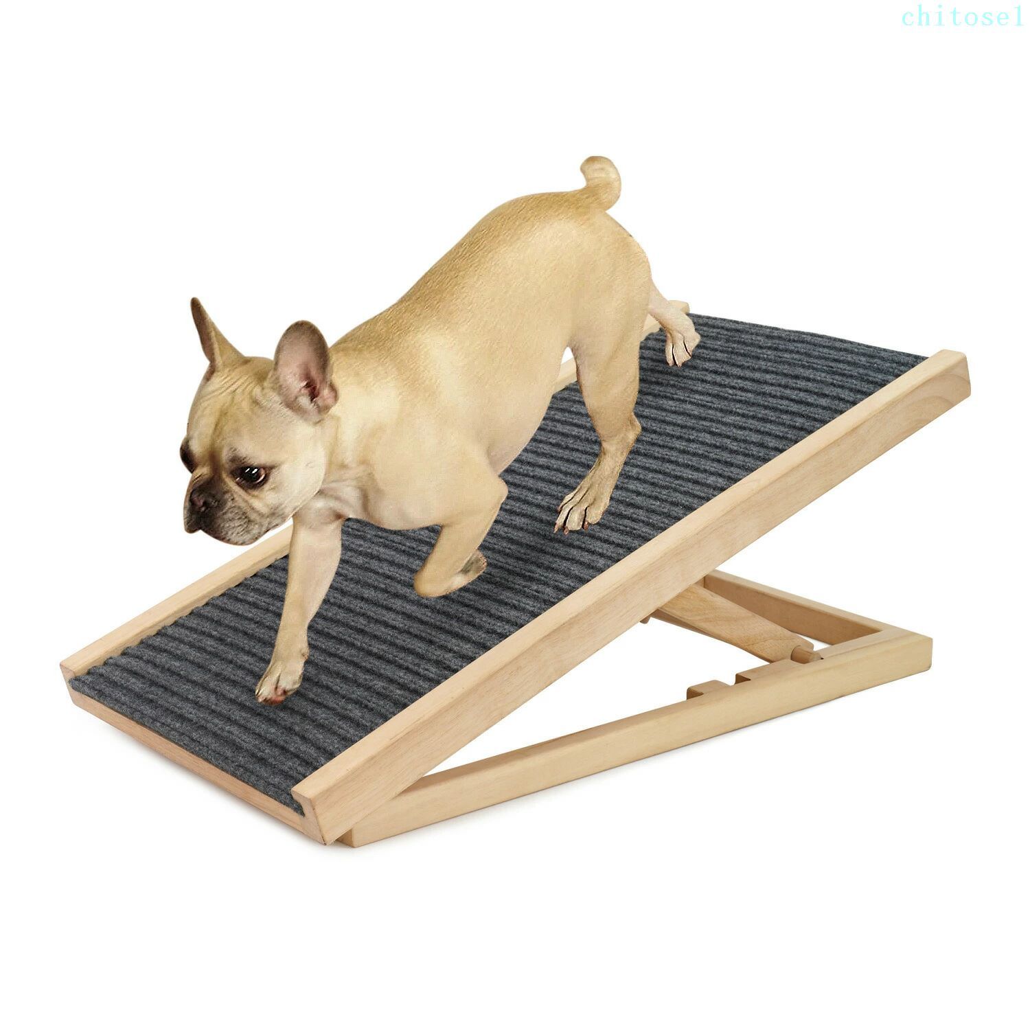 購入2点で5%OFF ペットスロープ 収納便利 安全スロープ ウッドペットランプ 犬のステップ 小型中型大型犬 折り畳み 調節可能 スライド式 phoebehou 木製 ポータブル ペット用品 お散歩 お出かけ 快適 やわらかい 洗える