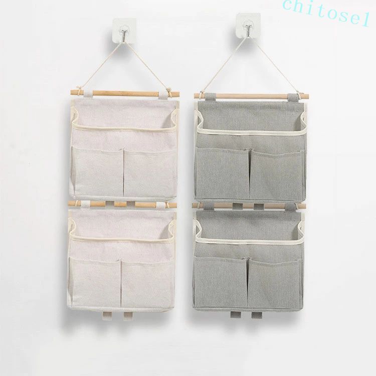 購入2点で5%OFF 壁掛け収納 2点セット 3色 寝室 北欧 おしゃれ家具 2079円→実質1871円 P10 2/10 1 59迄 ウォールポケット 1段 3ポケット 新聞紙や雑誌などの書類分け 爪切りや鍵などの小物整理 家 雑貨 phoebehou