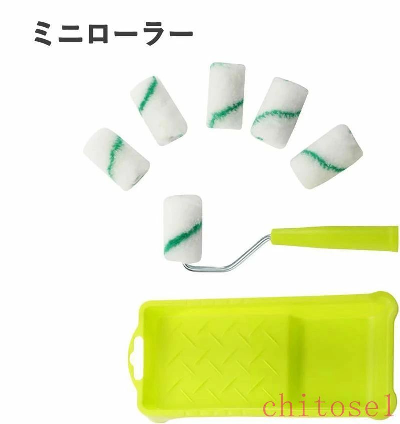 塗装セットポリエステルスリーブ6枚 ミニローラー 塗装用ローラー ペイントブラシ おしゃれ シンプル 普段使い プレゼント 新生活