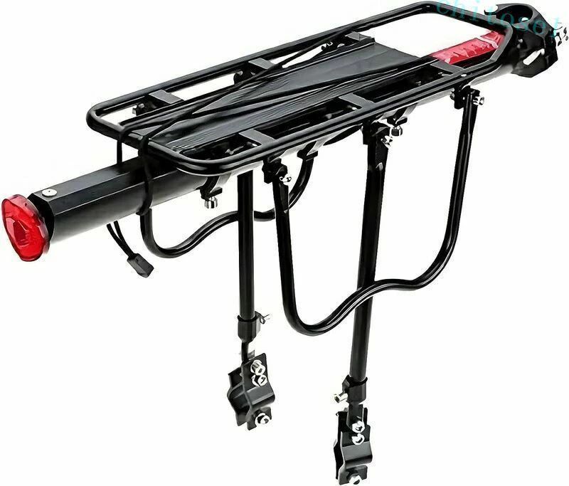 購入2点で5%OFF 自転車 伸縮自由 軽量 荷台 キャリア 後付け 荷物台 耐荷重50KG 着...