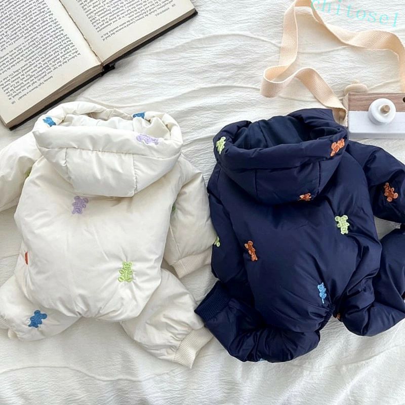 購入2点で5%OFF 犬服 ペット用品 犬猫用 コート ペットウェア ペット服 小中型犬 子犬 可愛い 秋冬 防寒 ドッグ ドッグウェア 綿服 フード付き 着脱簡単 phoebehou 洋服 厚い 柔らかい お散歩 お出かけ 雪対策 人気 犬 猫