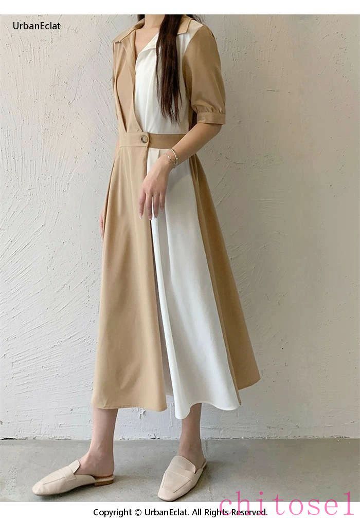 購入2点で5%OFF ロングシャツワンピース シャツワンピース バイカラー 大きいサ おしゃれ きれいめ カジュアル 通勤 通学 普段着 春 phoebehou 夏 秋 冬 体型カバー 着回し ゆったり 便利グッズ 使いやすい 家庭用 新生活 贈り物