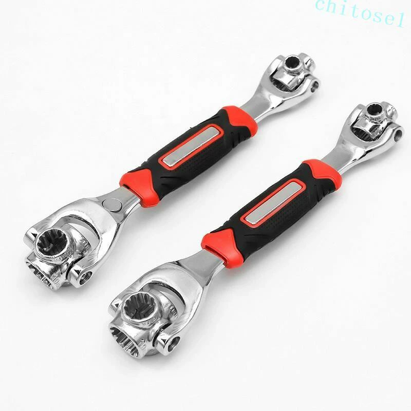 Rakuten - 購入2点で5%OFF 工具 ステンレス ソケットレンチ 万能レンチ 360°回転 多機能 角度調整可能 phoebehou 多功能スプラインソケット 万能ソケット レンチ付き ユニバーサルソケット インチのナットに対応 バイク修理 便利グッズ おしゃれ