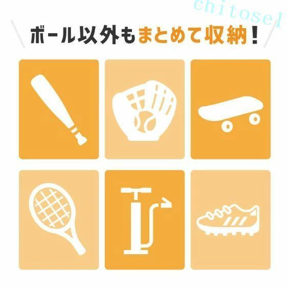 購入2点で5%OFF ブラック ボールラック 収納ラック 省スペース おしゃれ 子供部屋 ホワイト ボールスタンド バスケットボール サッカーボール 3段 玄関 ラケットスタンド テニス バドミントン 黒 白 インテリア 収納 実用 phoebehou [3]