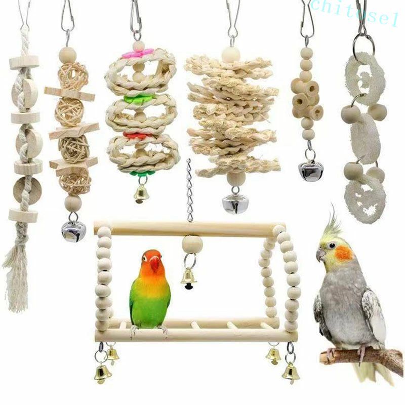 購入2点で5%OFF おもちゃ オウムおもちゃ 鳥おもちゃ セキセイインコおもちゃ インコ 吊り下げ バードトイ 鳥グッズ 鳥の遊び場 phoebehou 吊下げタイプ玩具 噛む玩具 鳥遊び 止まり木 木製 ブランコ 小鳥 とまり木 はしご 遊び道具