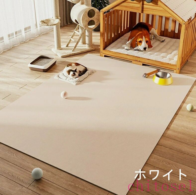 ペットマット 犬 猫 カーペット クッションマット ラグ 滑り止め 防水 撥水 おしゃれ 怪我防止 抗菌 お手入れ簡単 選べる7サイズ 大きいサイズ ペット用品 小型犬 中型犬 猫用品 お出かけ phoebehou-10047197 フィービー サンプル画像2