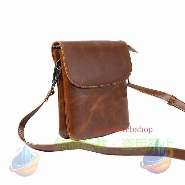【期間限定5％OFFクーポン】父の日ショルダーバッグポシェットメンズバッグ革フェ...