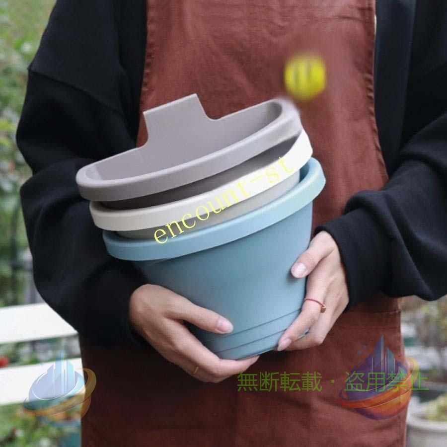 植木鉢観葉植物鉢プラスチック北欧シンプルオシャレ鉢カバー量ゾンチー壁掛け式プランター吊り鉢漏水網排水栓観葉植物クリエイティブ室外庭園菜園