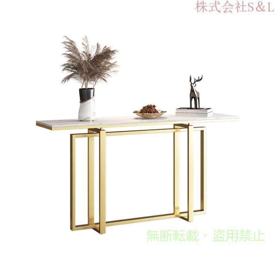 サイドテーブル//材質：大理石+金属//サイズ：80 * 30 *80cm//組み立てが必要 耐高温スレートカウンタートップ：ベース素材として高品質の天然岩、モールス7硬度、耐傷性、耐摩耗性、耐高温性、浸透ゼロ、お手入れが簡単。 アイアンアートクリエイティブブラケット：ブラケットはアイアンアートでできており、環境保護ナノテクノロジーベーキングペイントは安定していて揺れません。 マルチシーンでの使用：この廊下ポーチテーブルは、リビングルーム、ポーチ、廊下、バルコニー、ホテル、カフェ、オフィス、ショッピングモールなどで装飾できます。 サービス：アフターサービスも充実しておりますので、ご不明な点がございましたら、いつでもご相談いただければ、時間内にお答えいたします。
