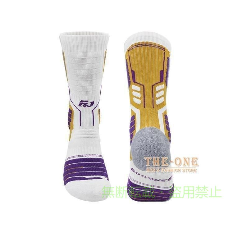 フィービーの【期間限定5％OFFクーポン】バスケットボール ソックス 靴下 メンズ スポーツソックス 2足セット 厚手ゾンチー衝撃吸収 運動 クルーソックス 着回し 体型カバー 普段着 通勤 春夏秋冬｜アングル3