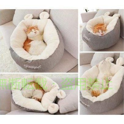 フィービーの【期間限定5％OFFクーポン】ペットベッド Mサイズ クッション 猫 ベッド 犬猫用 小型犬 寝床 寒さ対策ゾンチーふかふか 通年タイプ 大人気 猫ハウス キャットハウス 省スペース 一人暮らし｜アングル2