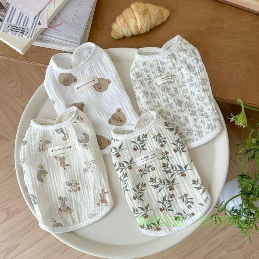 【期間限定5％OFFクーポン】「新品」犬服猫服春夏薄手タンクトップTシャツベストガ...
