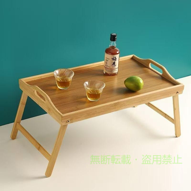 【期間限定500円OFFクーポン】竹製 ナチュラル 角型 脚付きトレー お盆 食卓 ちゃ...