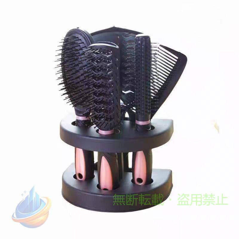 【期間限定5％OFFクーポン】ヘアコーム 6ピースクッションコームブラシサロンホー...