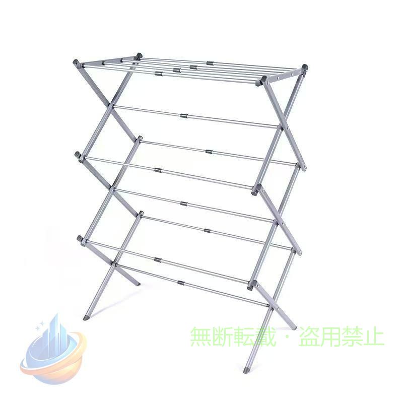 ▲ 商品仕様: 幅(46-74)×奥行36×高さ107cm 重量:約3.2kg 耐荷重15kg。主要材質:アイロン(塗装)、。 幅伸縮:ハンガーが伸縮するので洗濯物がたくさん干せる。リュックや鞄、帽子なども掛けられの利用にも便利。軽量なのにシングルサイズの布団も干せる安定感。折りたたみ時はコンパクトにすき間に収納可能。 ▲ プレミアム素材：鉄と一緒に非常に耐久性のある炭素鋼で作られています。頑丈な素材と確かな職人技で作られています。長く清潔に使用できます。繊細な風合いも魅力です。 ▲ 折り畳むでコンパクト収納: 室内外両用の多機能物干しスタンド。室内物干しが折りたたみ式なので、使用しない時は、押し下げてコンパクトに収納できます。抜群の換気性、十分なスペースを持っているので、短時間で物干しが仕上がります。 ▲ 幅広い用途:物干しスタンドは、寝室、廊下、バスルームなどの屋内にコートラックとして、屋外にバルコニー、パティオなどのエアラーとして配置できます。 ▲ 組立不要: 組立いらず、パッと開いて、すぐ使える便利な物干しラックです。使わない時は折りたたんで収納可能で、